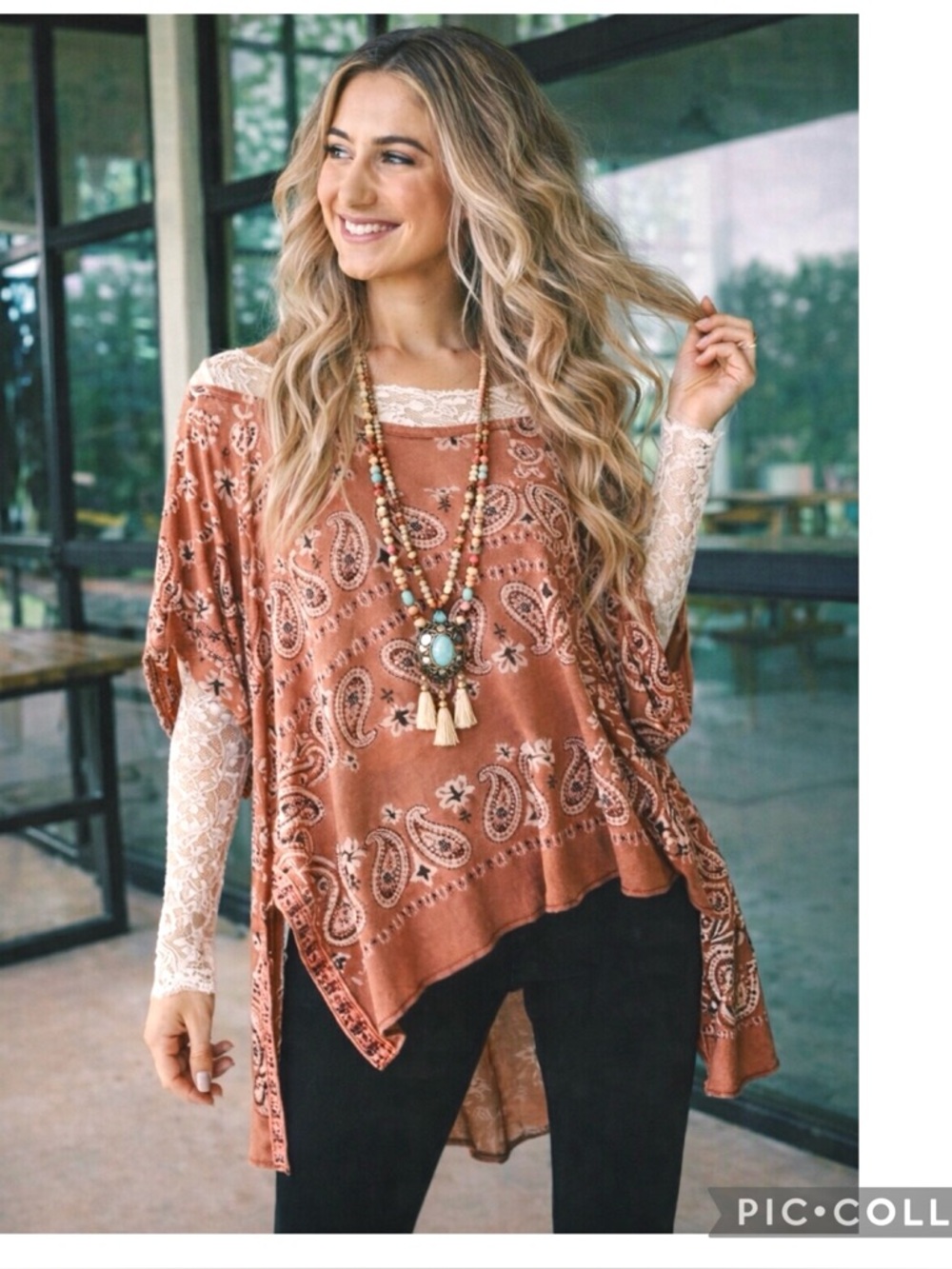 Free People Vintage Boho Paisley Tunic | Flowy Oversized Festival Top